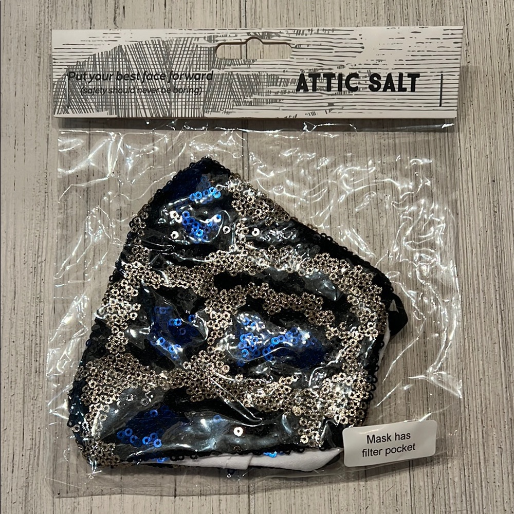 Attic Salt Sequin Face Mask
